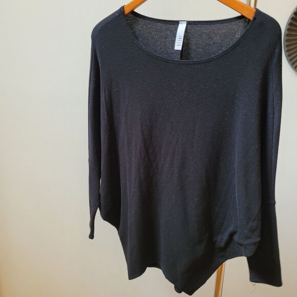 Jolie Boxy Black Dolman Slv Soft Sweater Sz M Lightweight - Picture 2 of 8